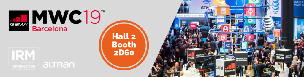 A blog header regarding IRM's attendance at MWC 19